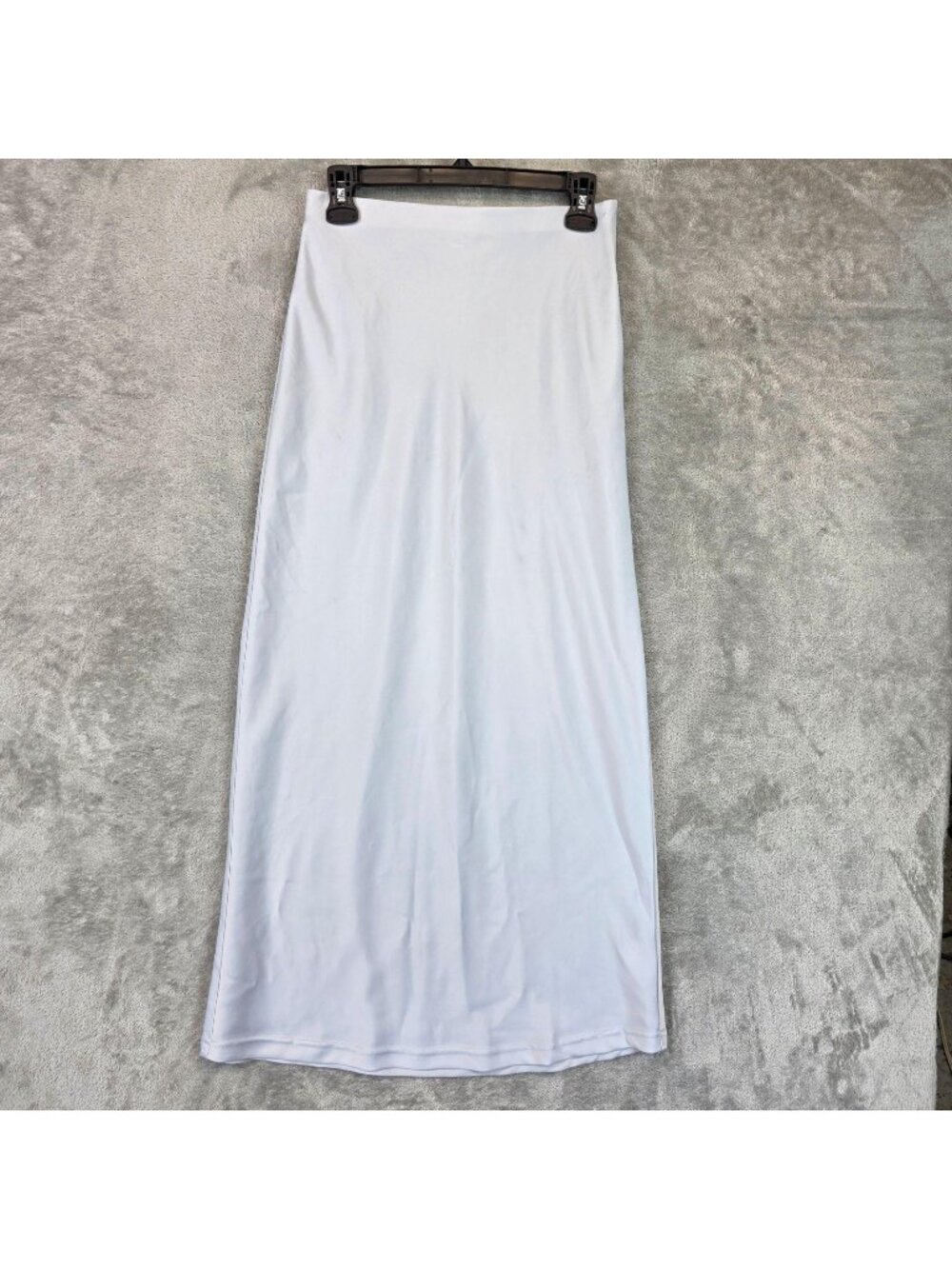 Urban Outfitters Skirt Womens S Blue Satin Maxi Zip Stretch Summer High Waist